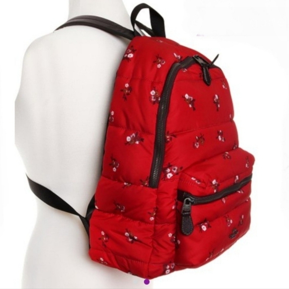 Coach Handbags - COACH Quilted Floral Charlie Puffer Backpack in Baby Bouquet 30667 NWOT